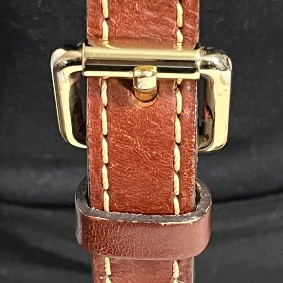 DOONEY & BOURKE Brown Pebble Leather Crossbody Bag - Picture 9 of 16